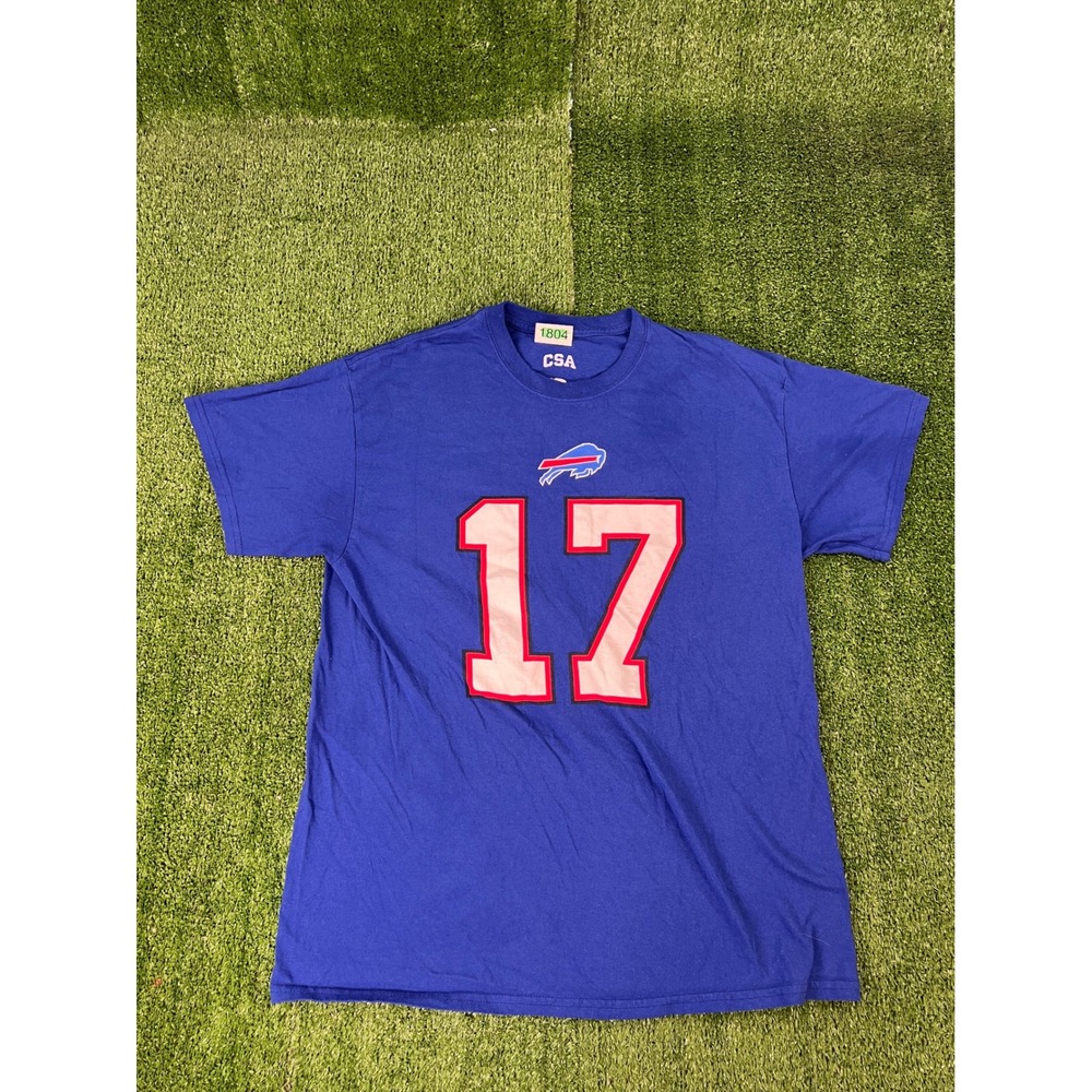 CSA Buffalo Bills Josh Allen 17 Mens Large Blue NFL Football Graphic T-Shirt